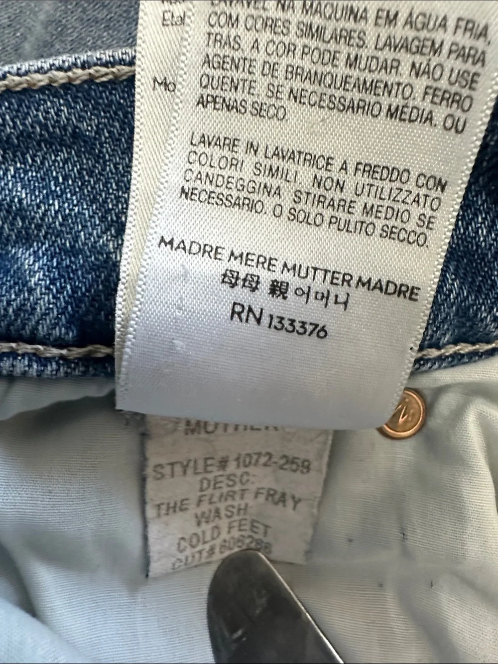 MOTHER Light Blue Distressed Boyfriend Jeans